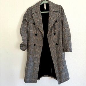 MURAL from Nordstroms Plaid Lightweight Midi Trench Coat - Size Small